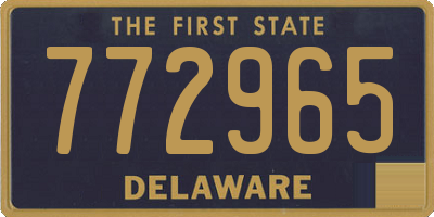 DE license plate 772965