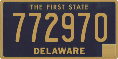 DE license plate 772970