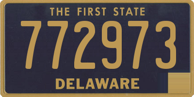 DE license plate 772973