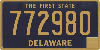 DE license plate 772980