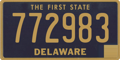 DE license plate 772983
