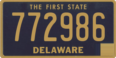 DE license plate 772986
