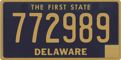 DE license plate 772989