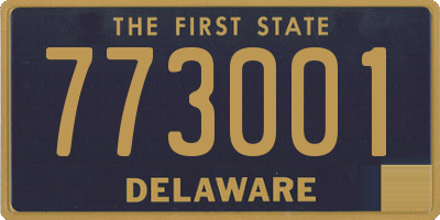 DE license plate 773001