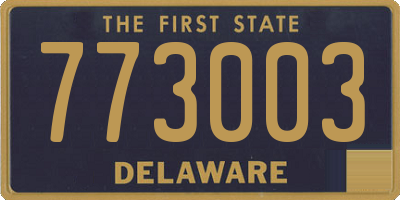DE license plate 773003