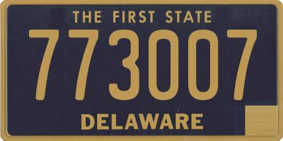 DE license plate 773007