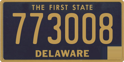 DE license plate 773008