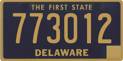 DE license plate 773012
