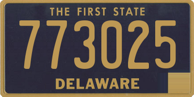 DE license plate 773025