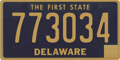 DE license plate 773034