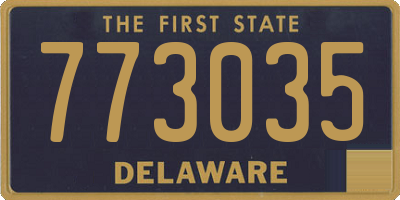 DE license plate 773035