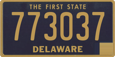 DE license plate 773037