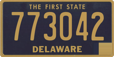 DE license plate 773042