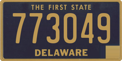 DE license plate 773049