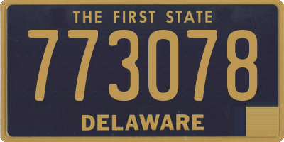DE license plate 773078
