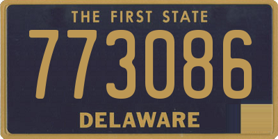 DE license plate 773086