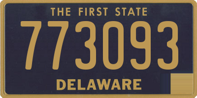 DE license plate 773093