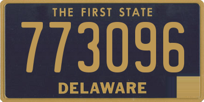 DE license plate 773096