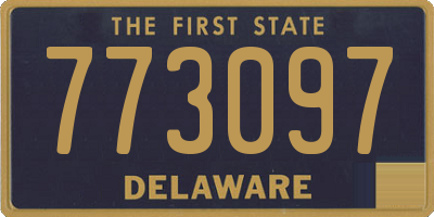 DE license plate 773097
