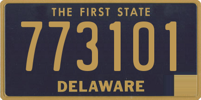 DE license plate 773101