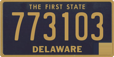 DE license plate 773103