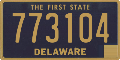 DE license plate 773104