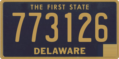 DE license plate 773126