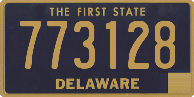DE license plate 773128