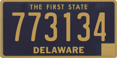 DE license plate 773134