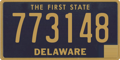 DE license plate 773148