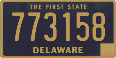 DE license plate 773158