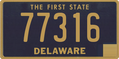 DE license plate 77316