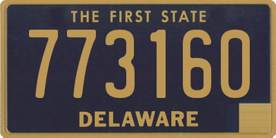 DE license plate 773160