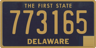 DE license plate 773165