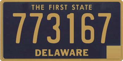 DE license plate 773167