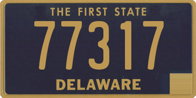 DE license plate 77317