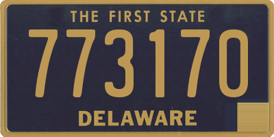 DE license plate 773170