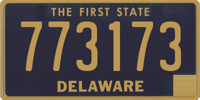DE license plate 773173