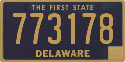DE license plate 773178