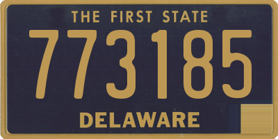 DE license plate 773185