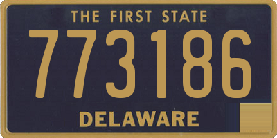DE license plate 773186