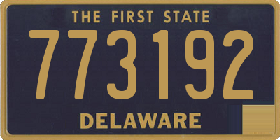 DE license plate 773192
