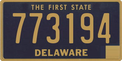 DE license plate 773194