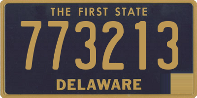 DE license plate 773213