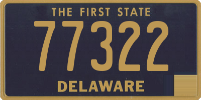 DE license plate 77322