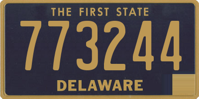 DE license plate 773244