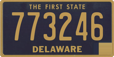 DE license plate 773246