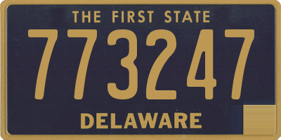 DE license plate 773247