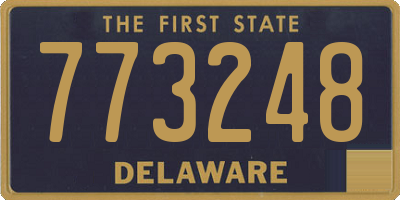 DE license plate 773248