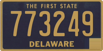 DE license plate 773249